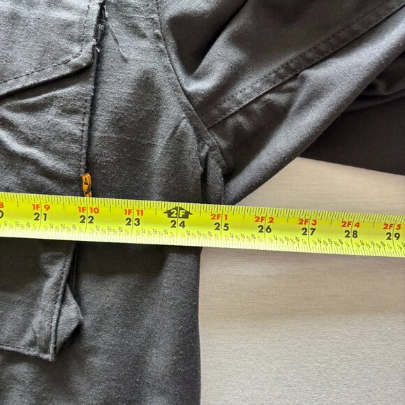 Vintage Men's Alpha Industries Black M-65 Cold Weather Field Jacket w/Epaulettes - Picture 13 of 16